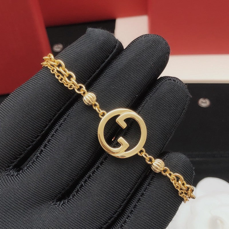 GucciDiamond Gold Chain Bracelet