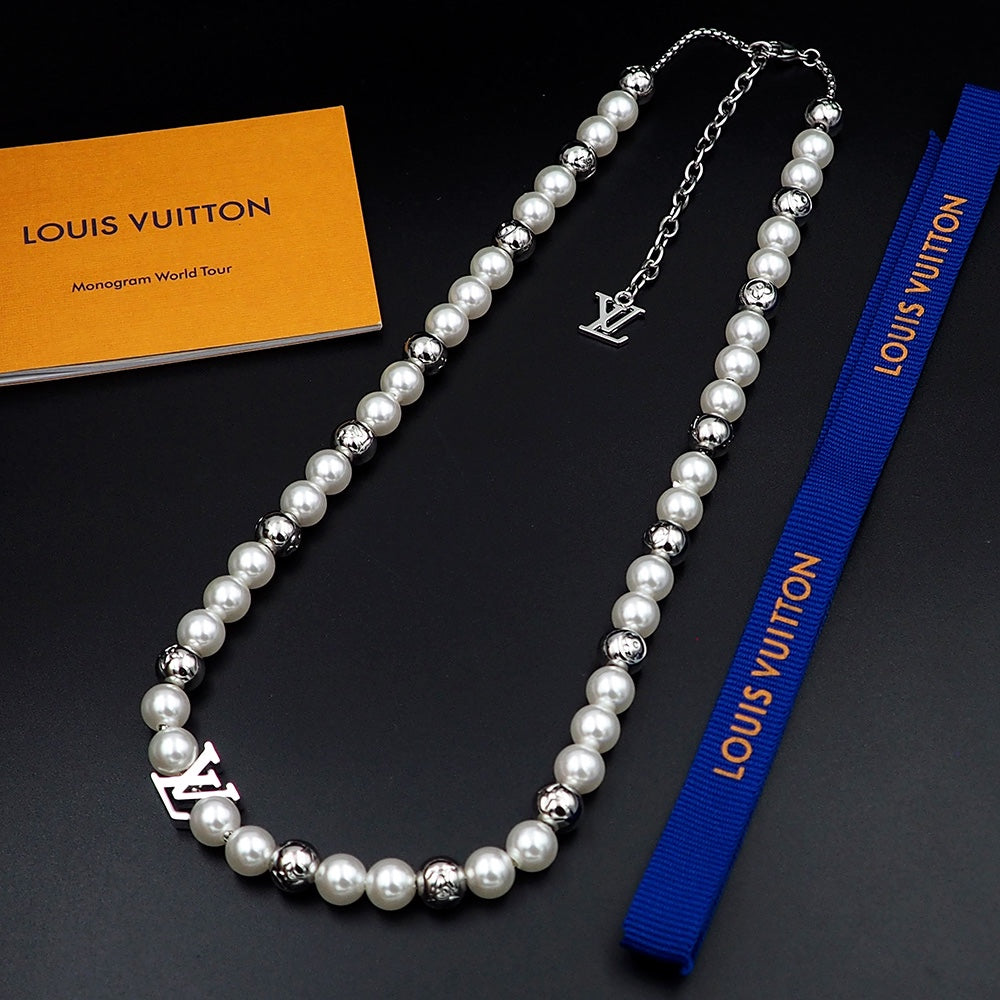 Louis Vuitton Monogram Pearl Necklace