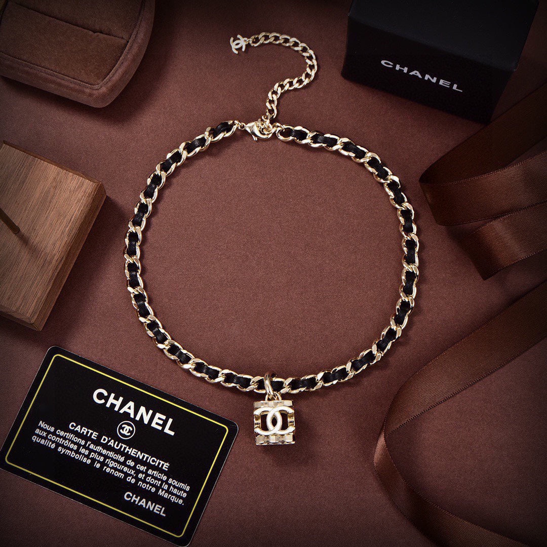 Chanel Leather Choker Necklace