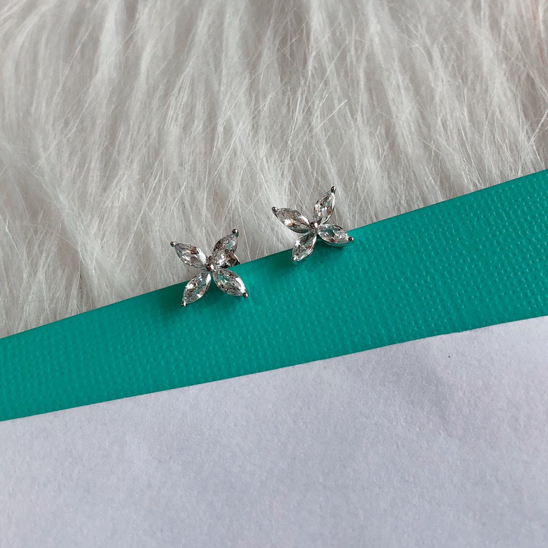 Tiffany Victoria Earrings - 18K White Gold