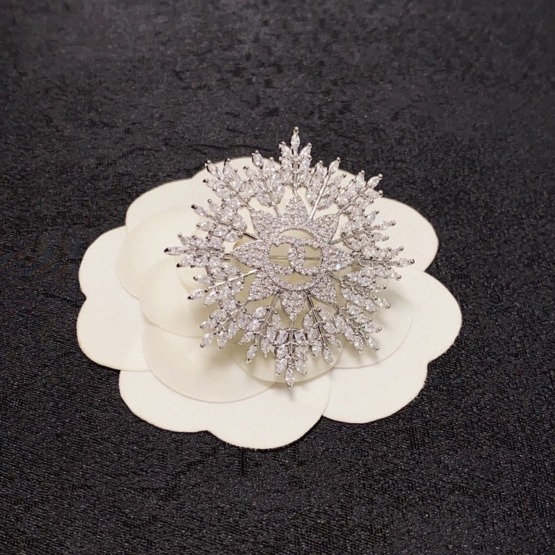 Chanel Flower Crystal Brooch