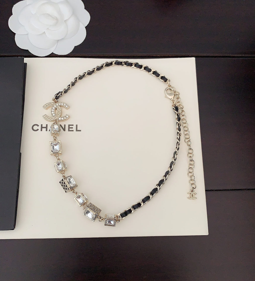 Chanel Square Crystal Choker Necklace