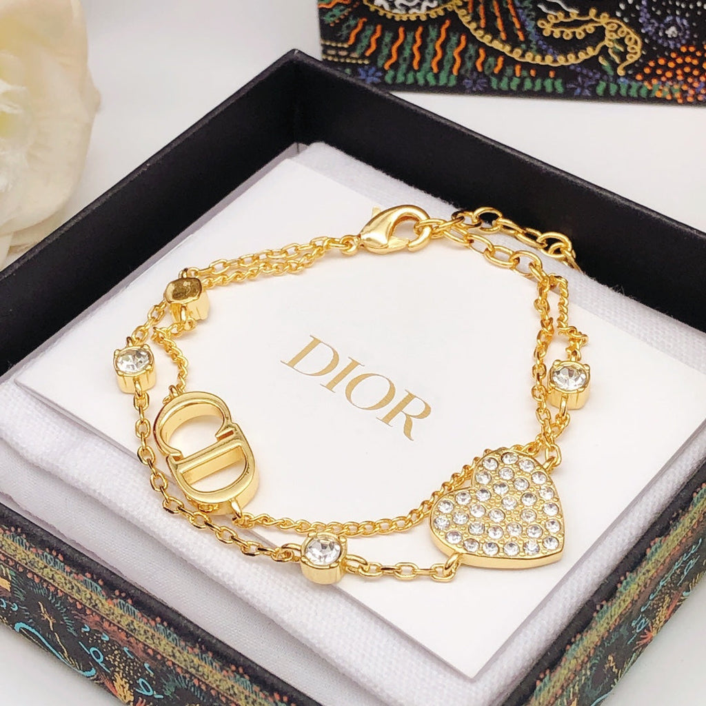 Dior Petit CD Heart Diamond Bracelet