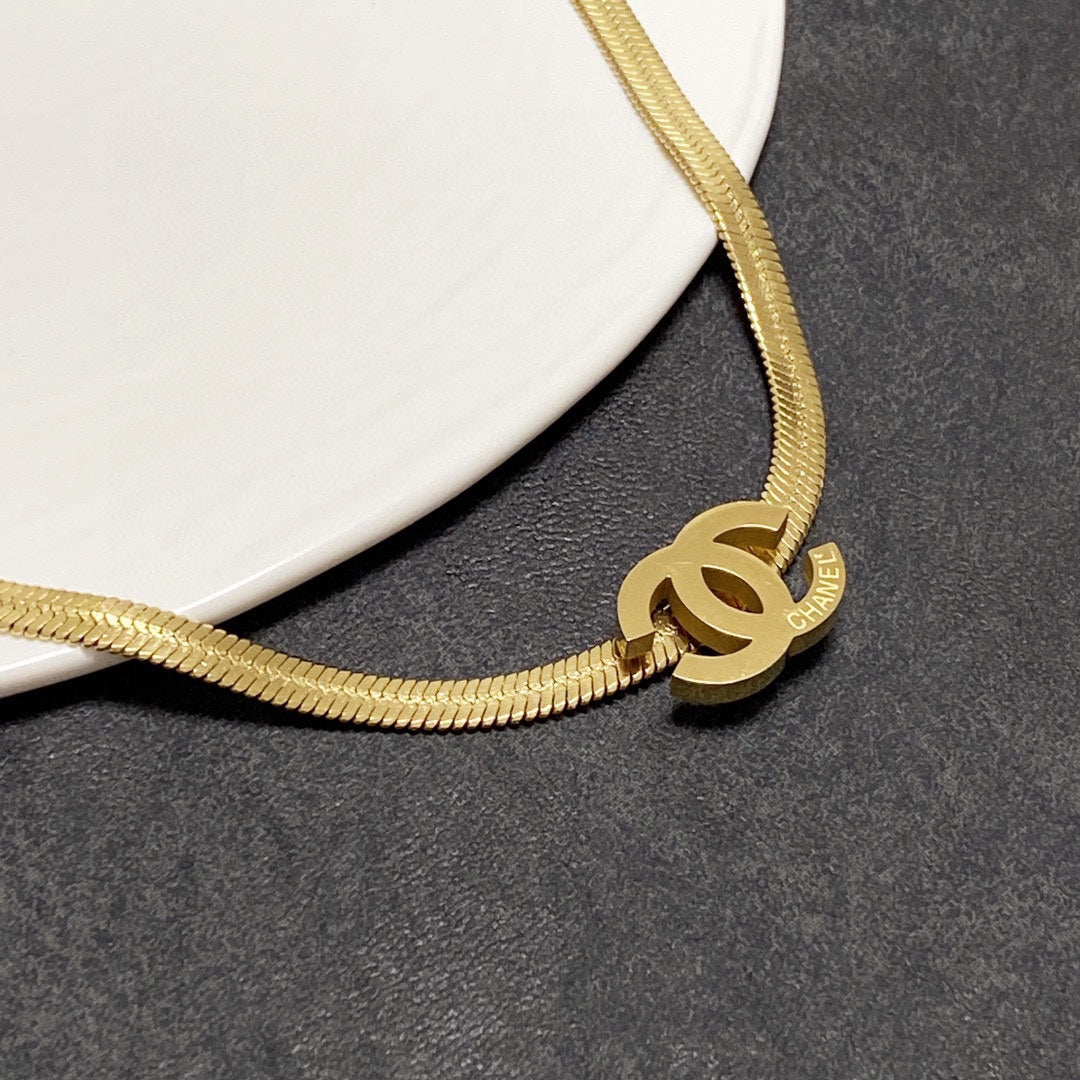 Chanel Gold Chain Choker Necklace