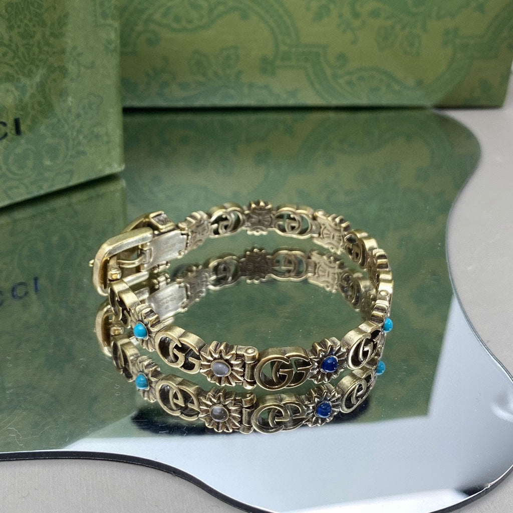 Gucci Double G Flowers Bracelet
