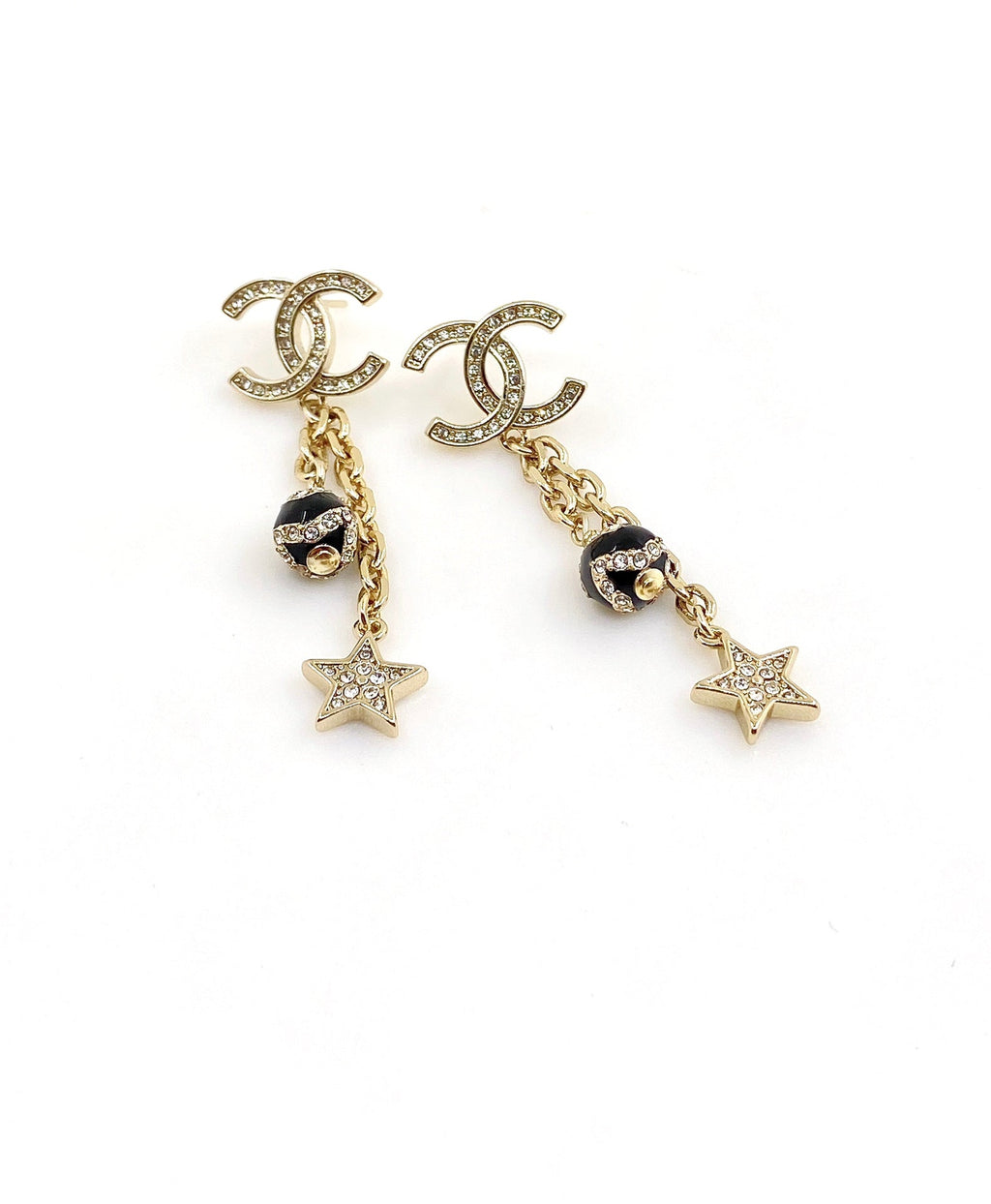 Chanel Star Pearl Earrings - 18K Yellow Gold