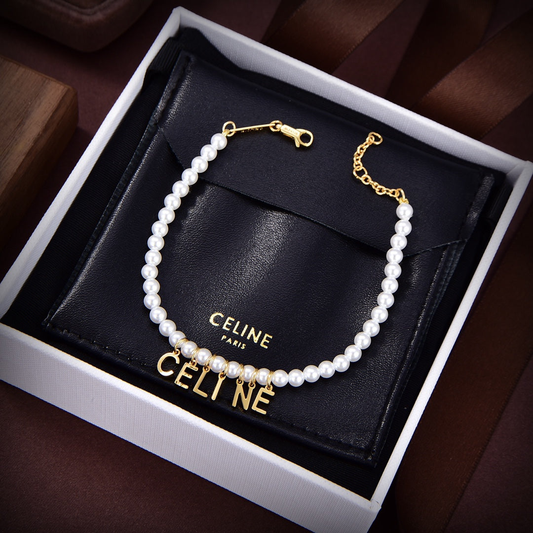 Celine Triomphe Paris Pearl Necklace