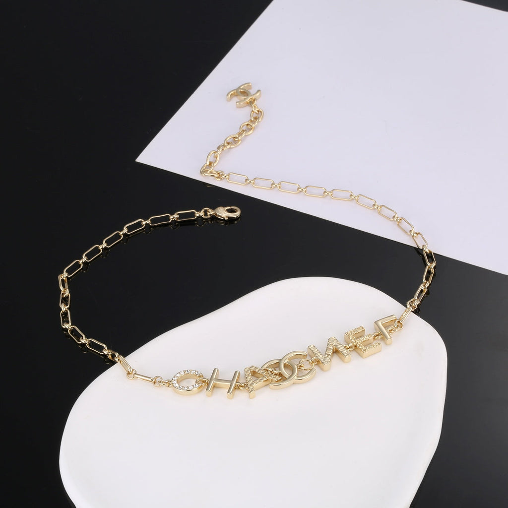 Chanel Script Chain Necklace