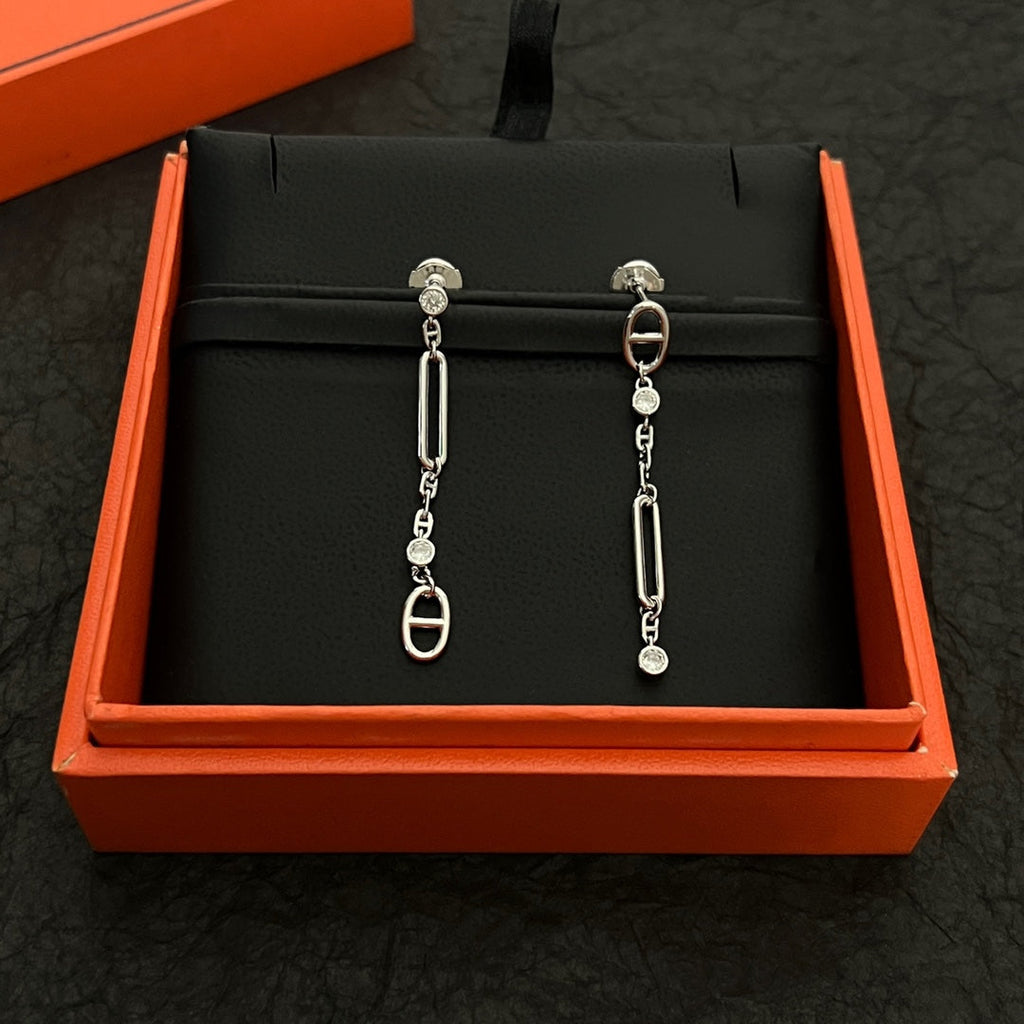 Hermes Chaine D'ancre Chaos Earrings