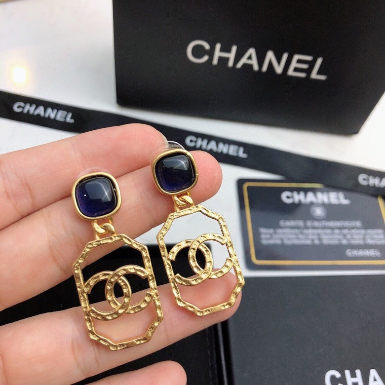 Chanel Perfume Bottle Earrings - 18K Yellow Gold