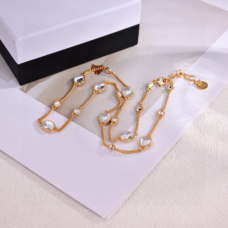 Miu Metal Crystal Bracelet