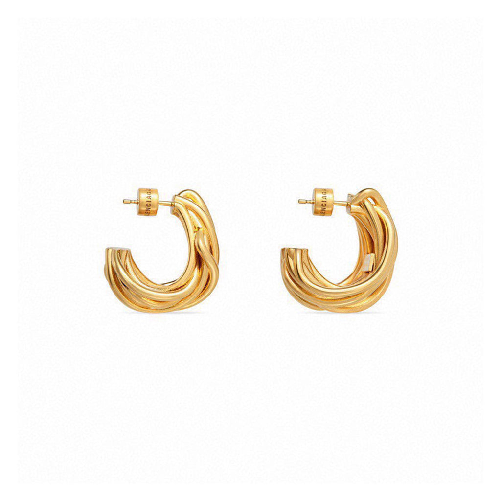 Balenciaga Wire Earrings - 18K Yellow Gold