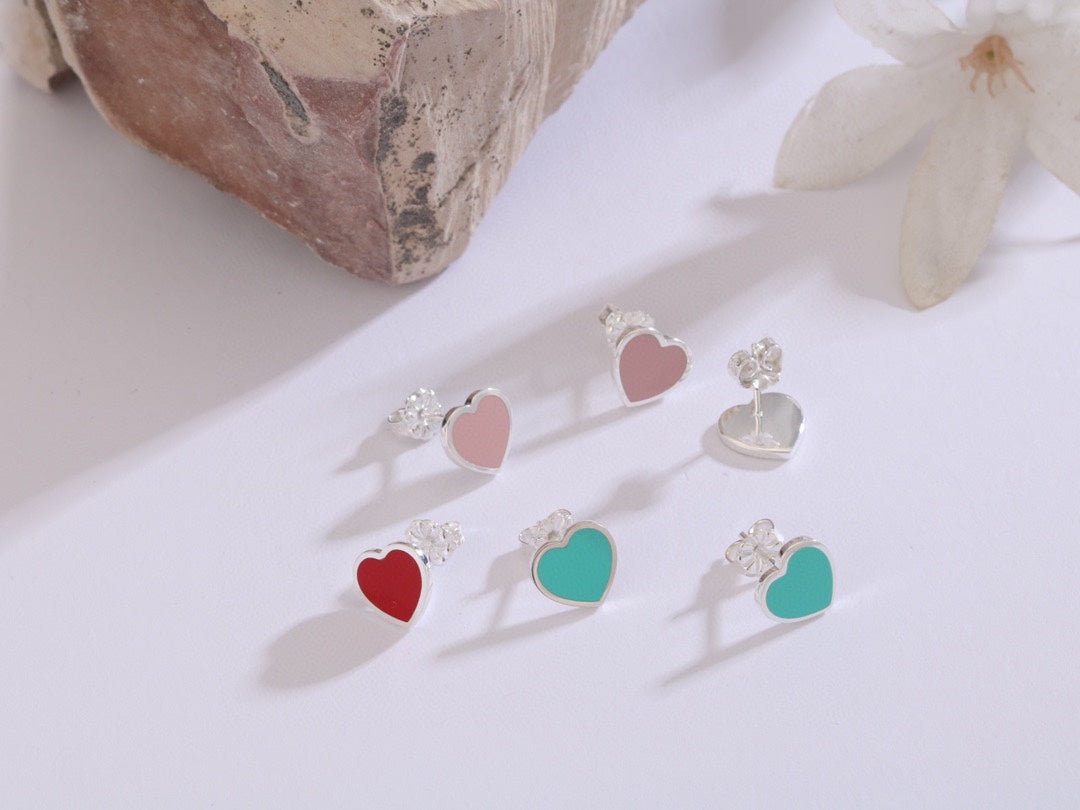 Return to Tiffany Heart Earrings - 18K White Gold