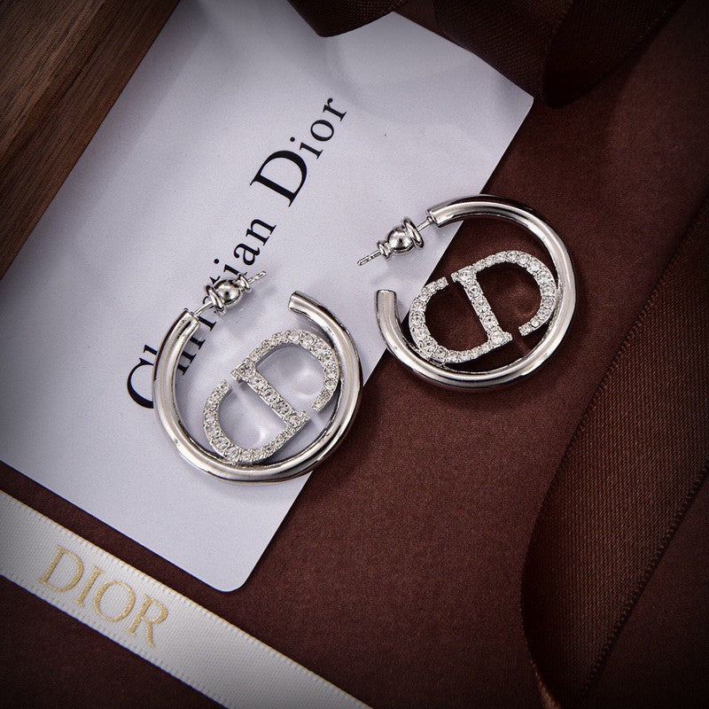 Dior Diamond Earrings - 18K White Gold