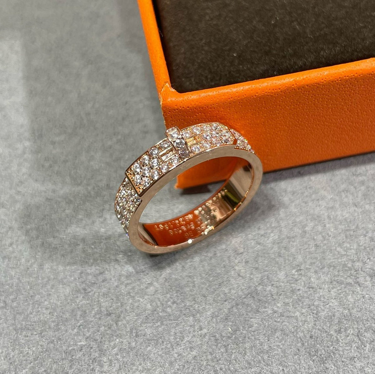 Hermes Collier De Chien Moissanite Ring - 18K Rose Gold