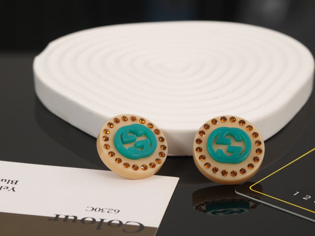 Gucci Double G Resin Earrings - 18K Yellow Gold