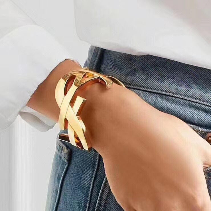 YSL Monogram Cuff Bracelet