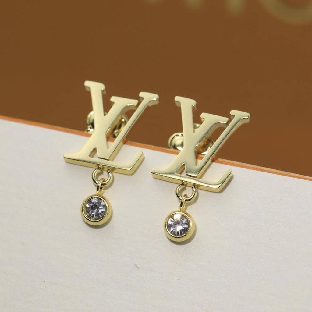 Louis Vuitton Diamond Earrings - 18K Gold