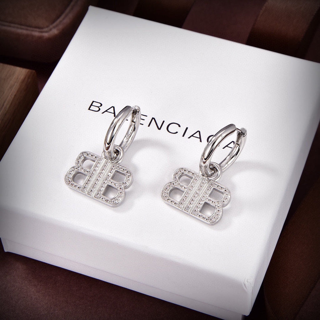 Balenciaga Pendant Earrings - 18K Gold