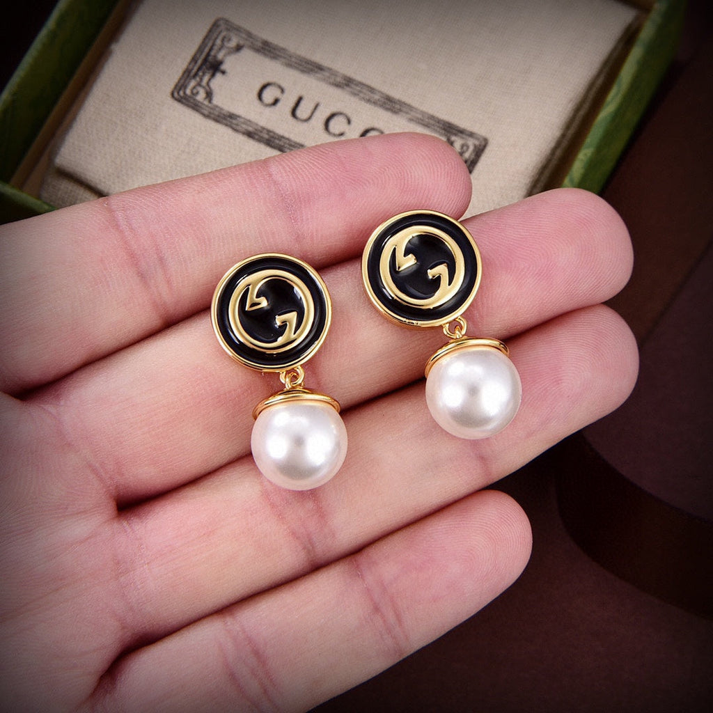 Gucci Double G Blondie Pendant Earrings - 18K Yellow Gold