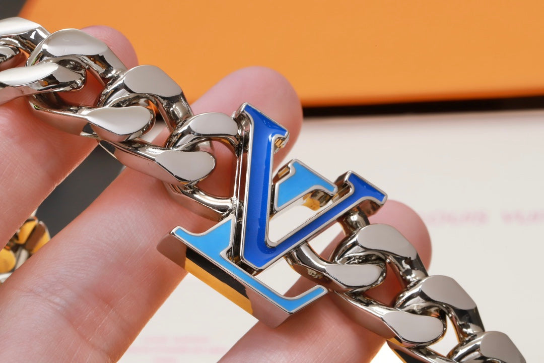 Louis Vuitton Blue Chain Necklace