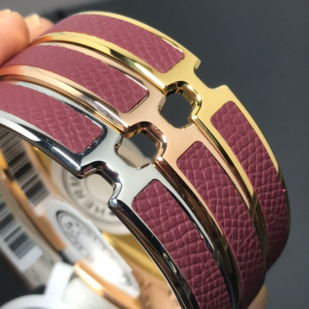 Hermes Olympe Rouge Bracelet
