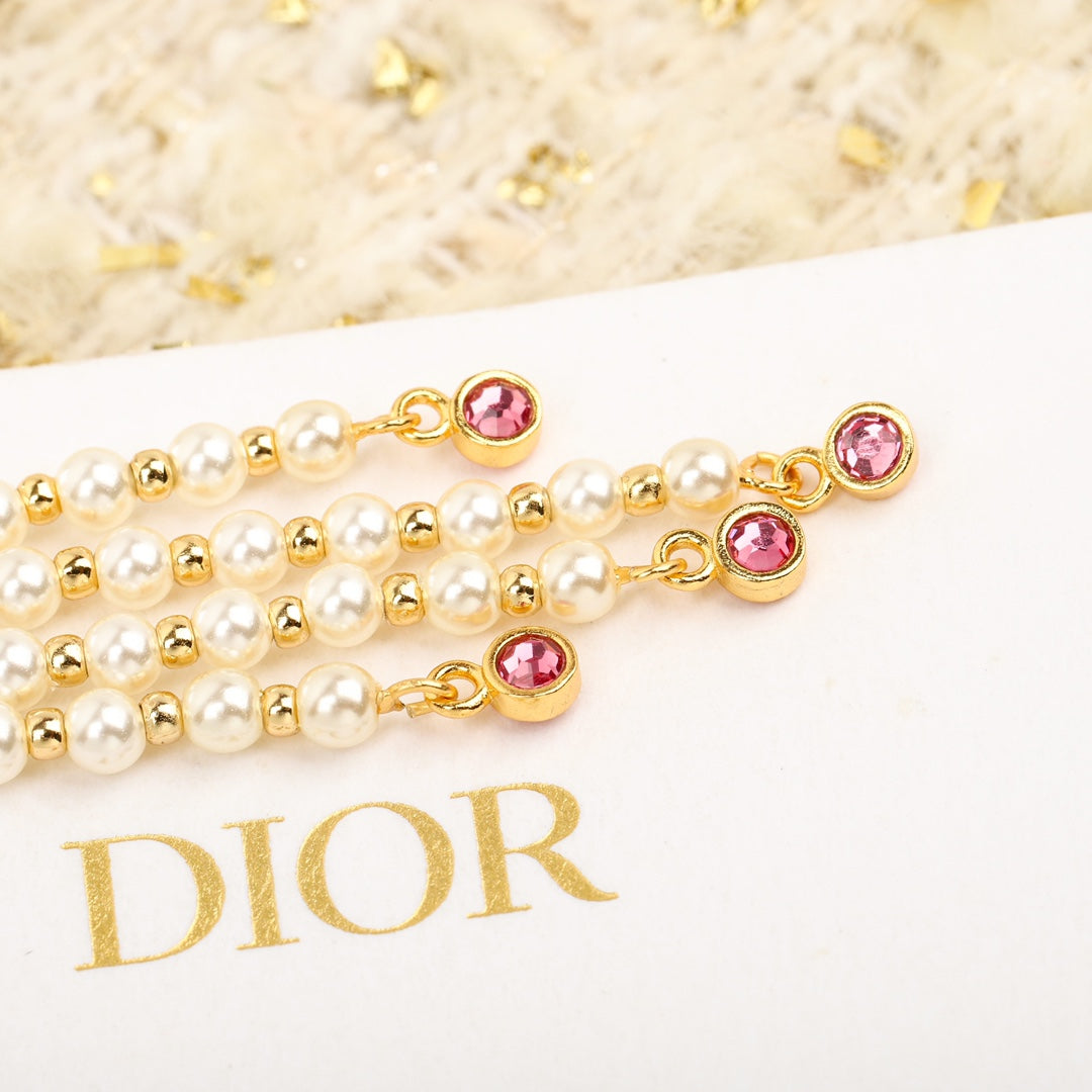 Dior Petit CD Tassel Earrings