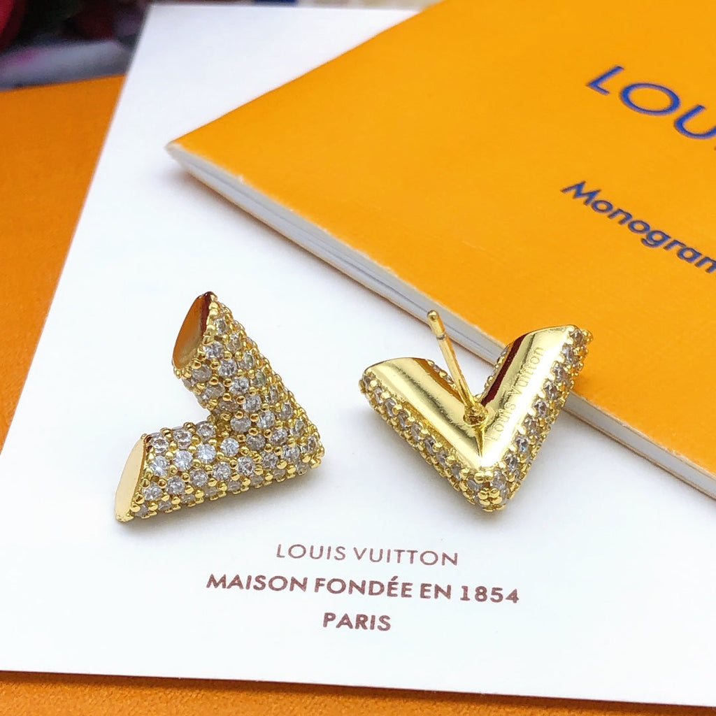 Louis Vuitton Diamond Earrings - 18K Yellow Gold