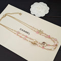 Chanel Pink Pearl Long Necklace