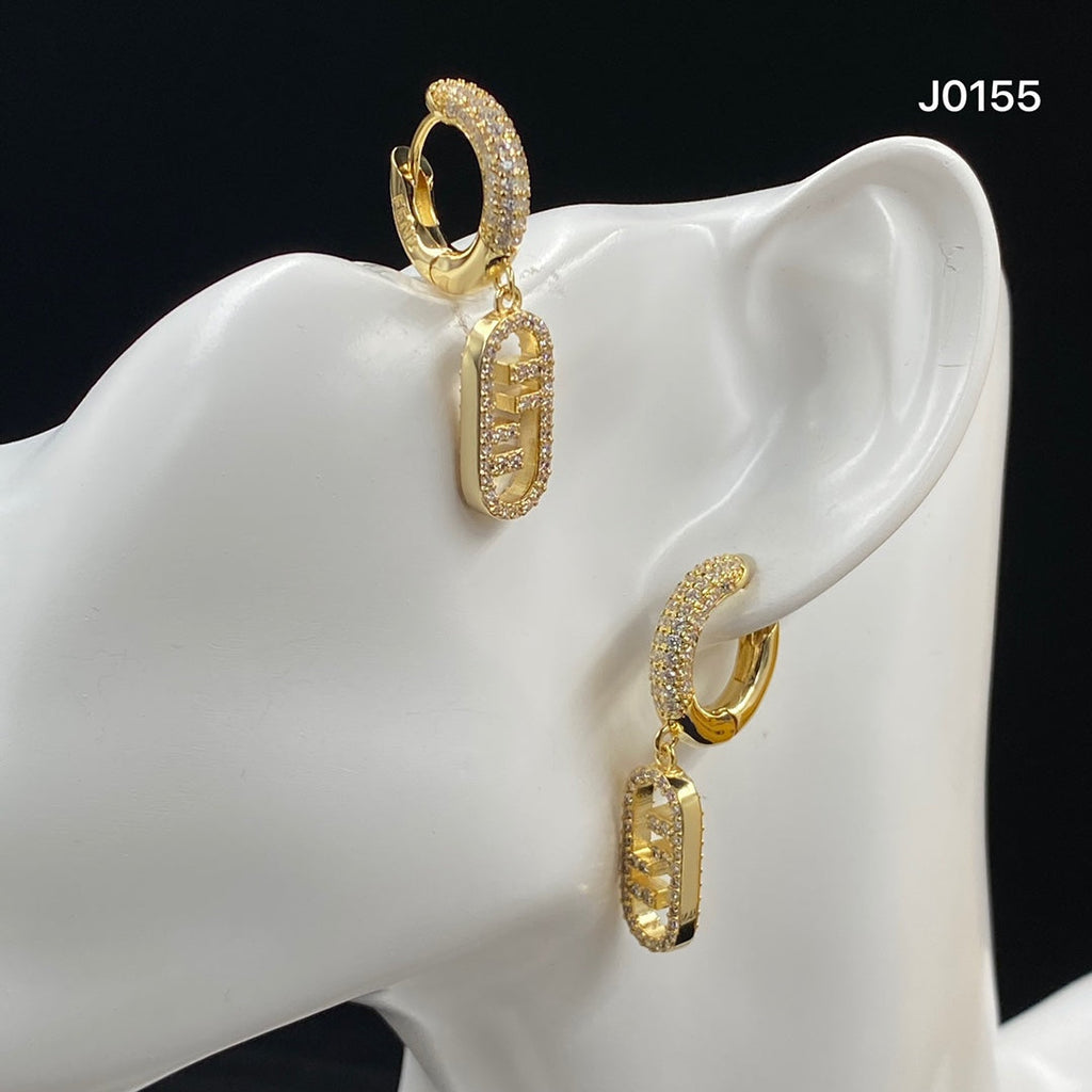 Fendi OLock Diamond Earrings - 18K Yellow Gold