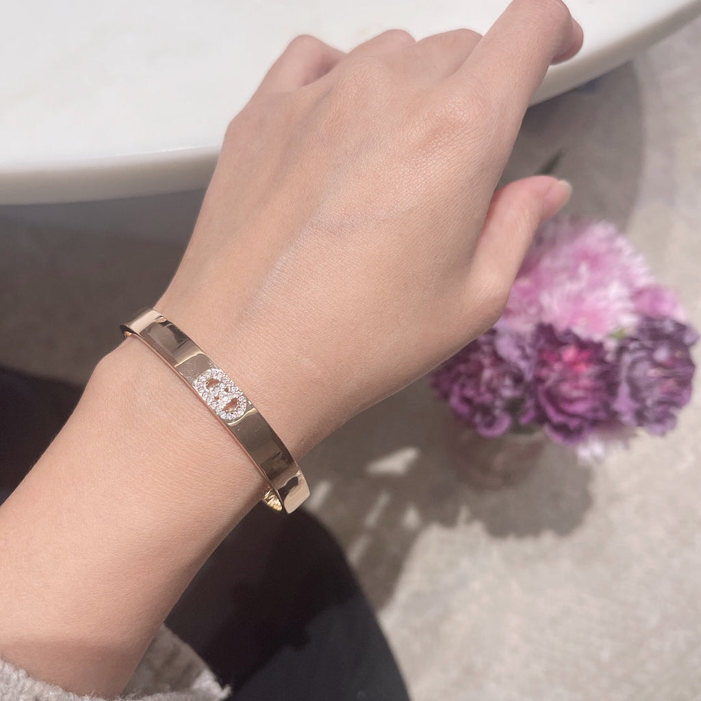 Hermes Diamond Bracelet - 18K Gold