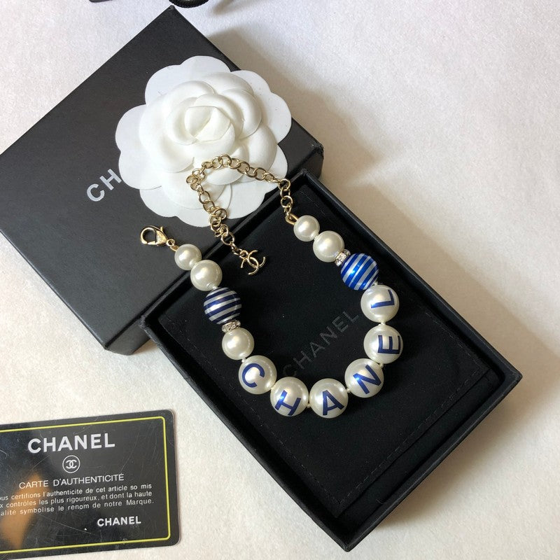 Chanel Blue Pearl Bracelet