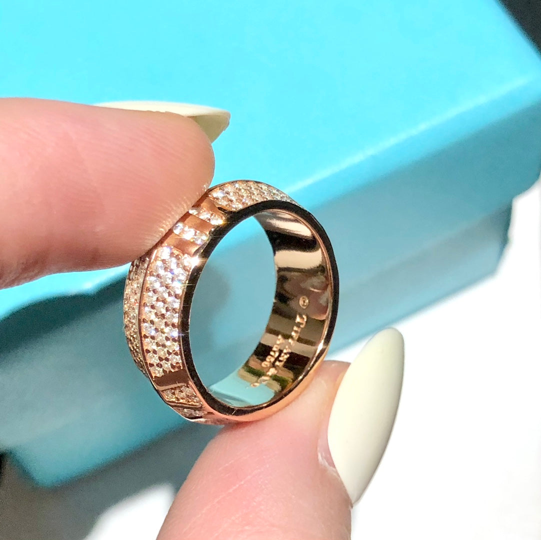 Tiffany Atlas x Closed Wide Ring - 18K Rose Gold