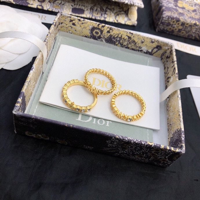 Dior Star Set of Three Rings - 18K Yellow Gold
