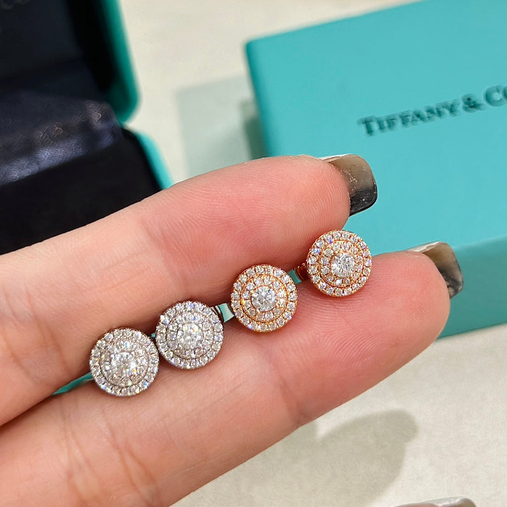 Tiffany Soleste Moissanite Earrings - 18K Rose Gold