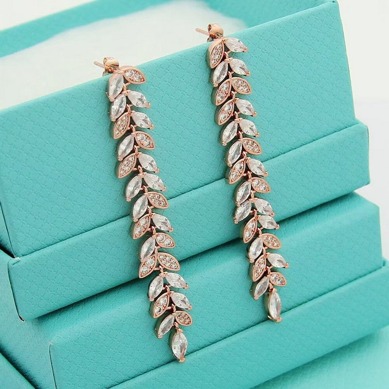 Tiffany Victoria Diamond Vine Drop Earrings - 18K Gold