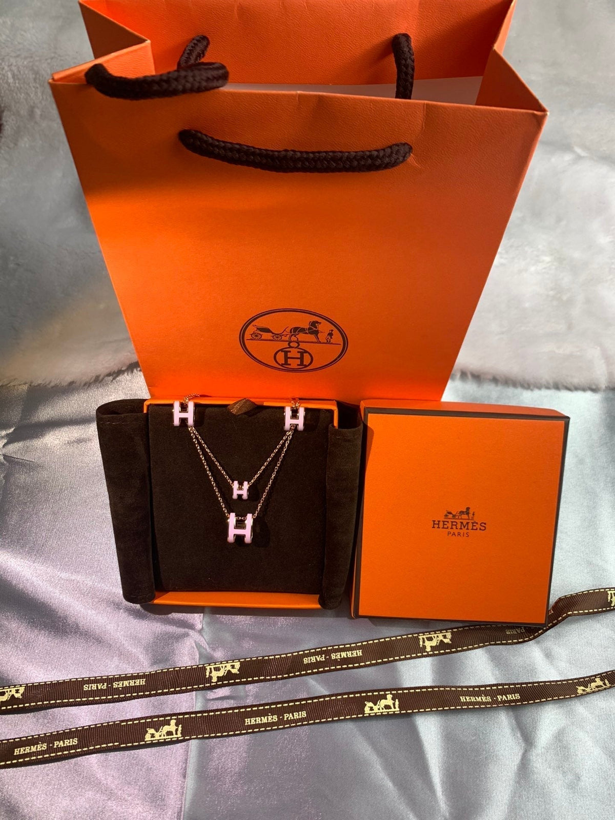Hermes Mini Pop Pink Necklace