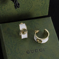 Gucci Double G Color Enamel Earrings - 18K Gold
