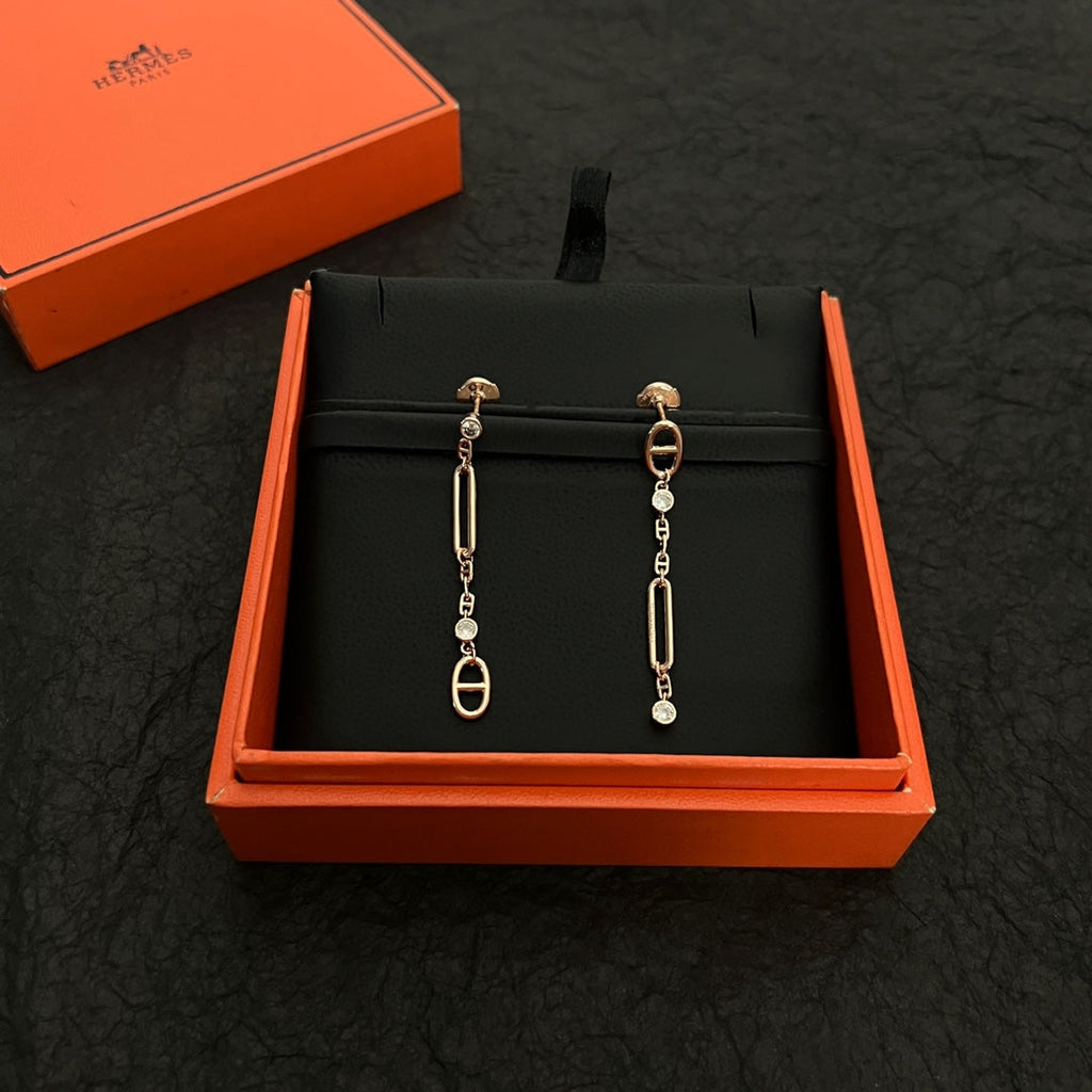 Hermes Chaine D'ancre Chaos Earrings