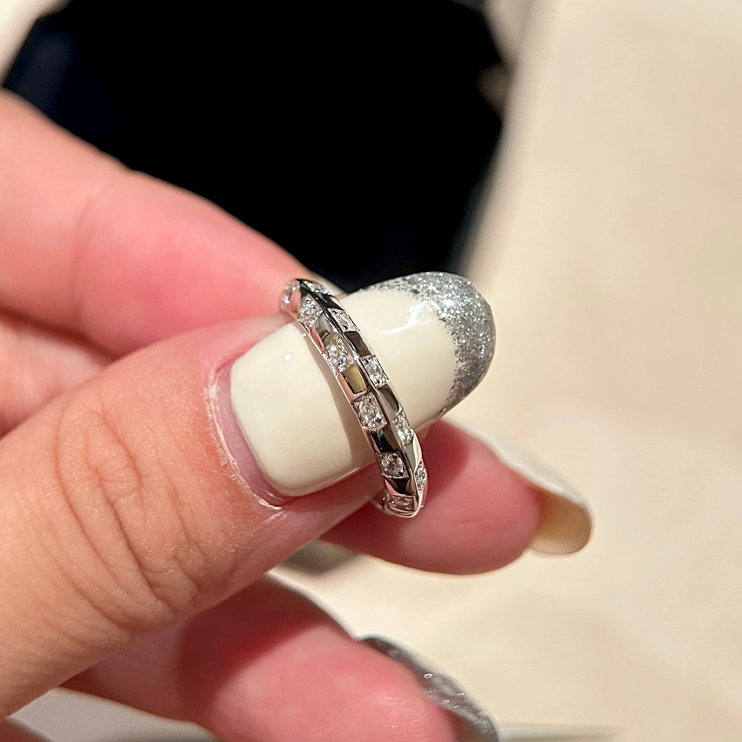 Louis Vuitton Damier Diamond Ring - 18K White Gold