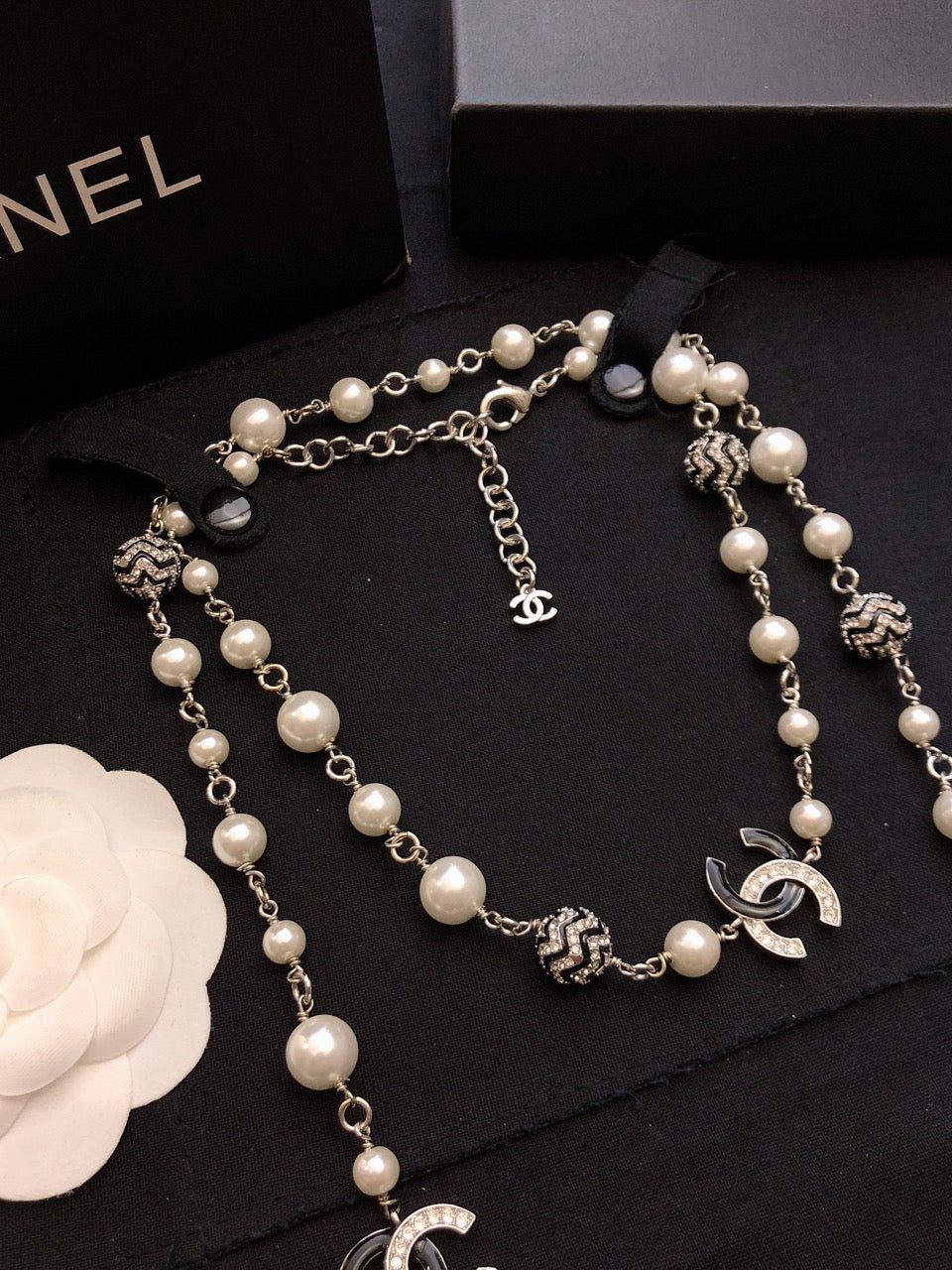 Chanel Star Pearls Long Necklace