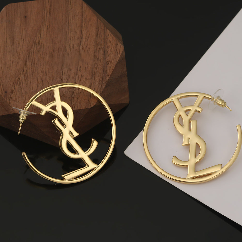 YSL Monogram Earrings - 18K Yellow Gold