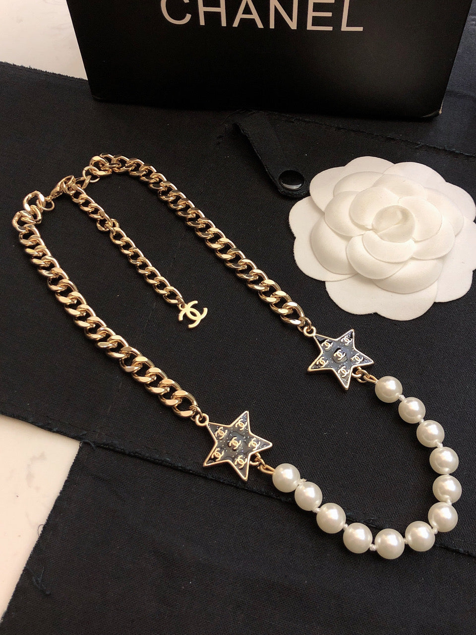Chanel Star Pearl Necklace