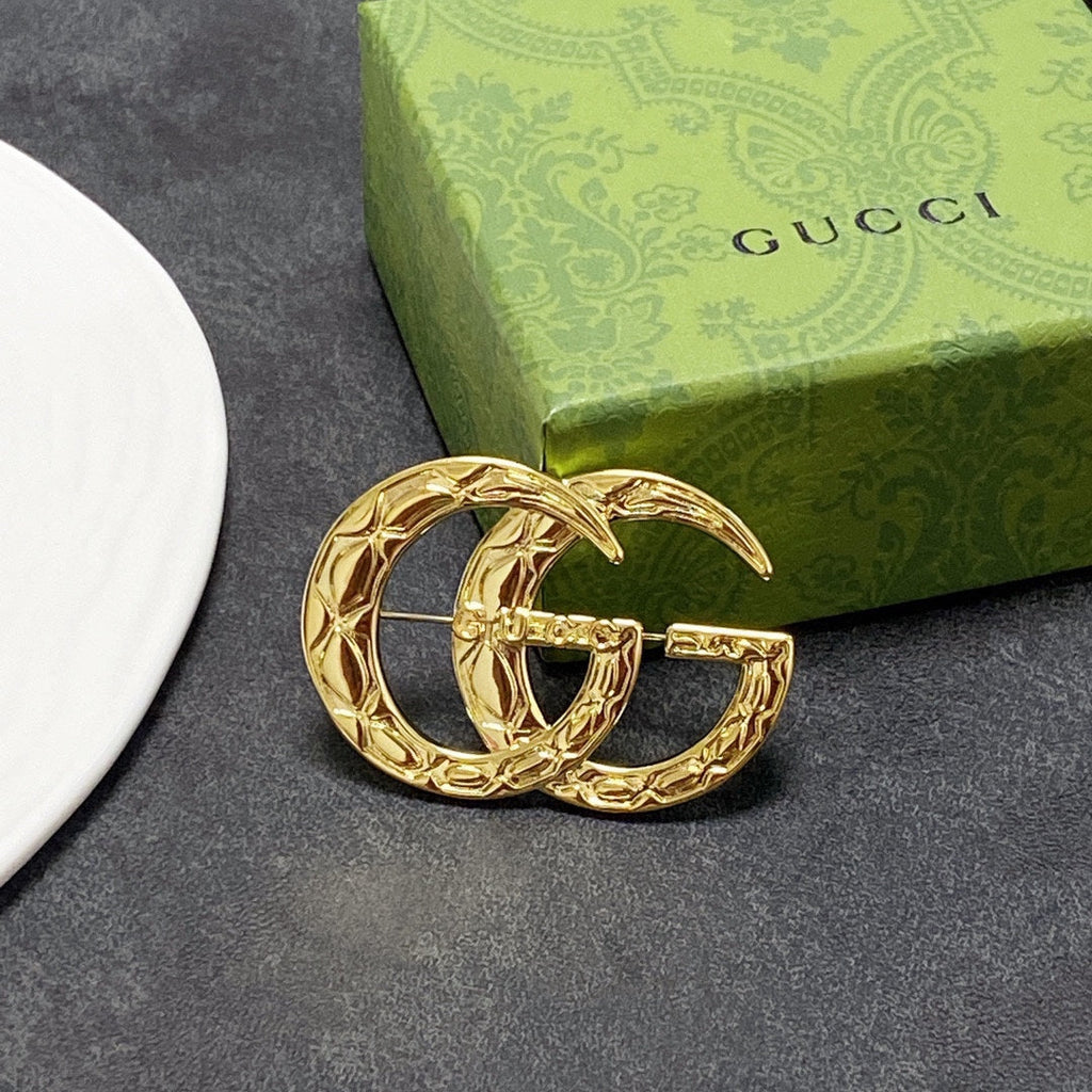 Gucci Double G Brooch