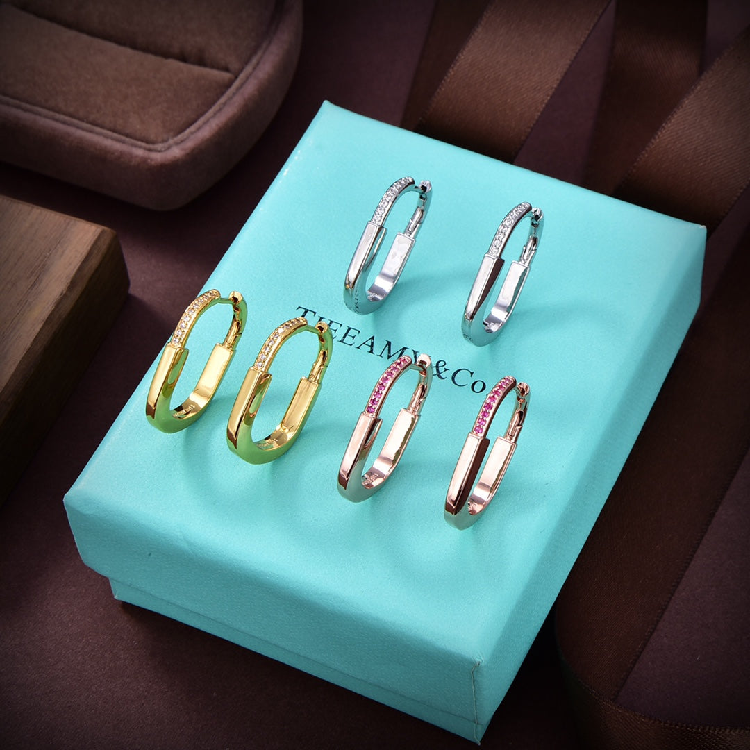 Tiffany Lock Rose Edition Medium Earrings - 18K Rose Gold