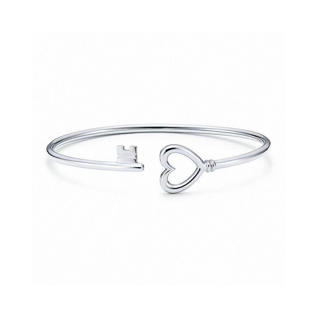 Tiffany Heart Key Wire Bracelet - 18K Gold