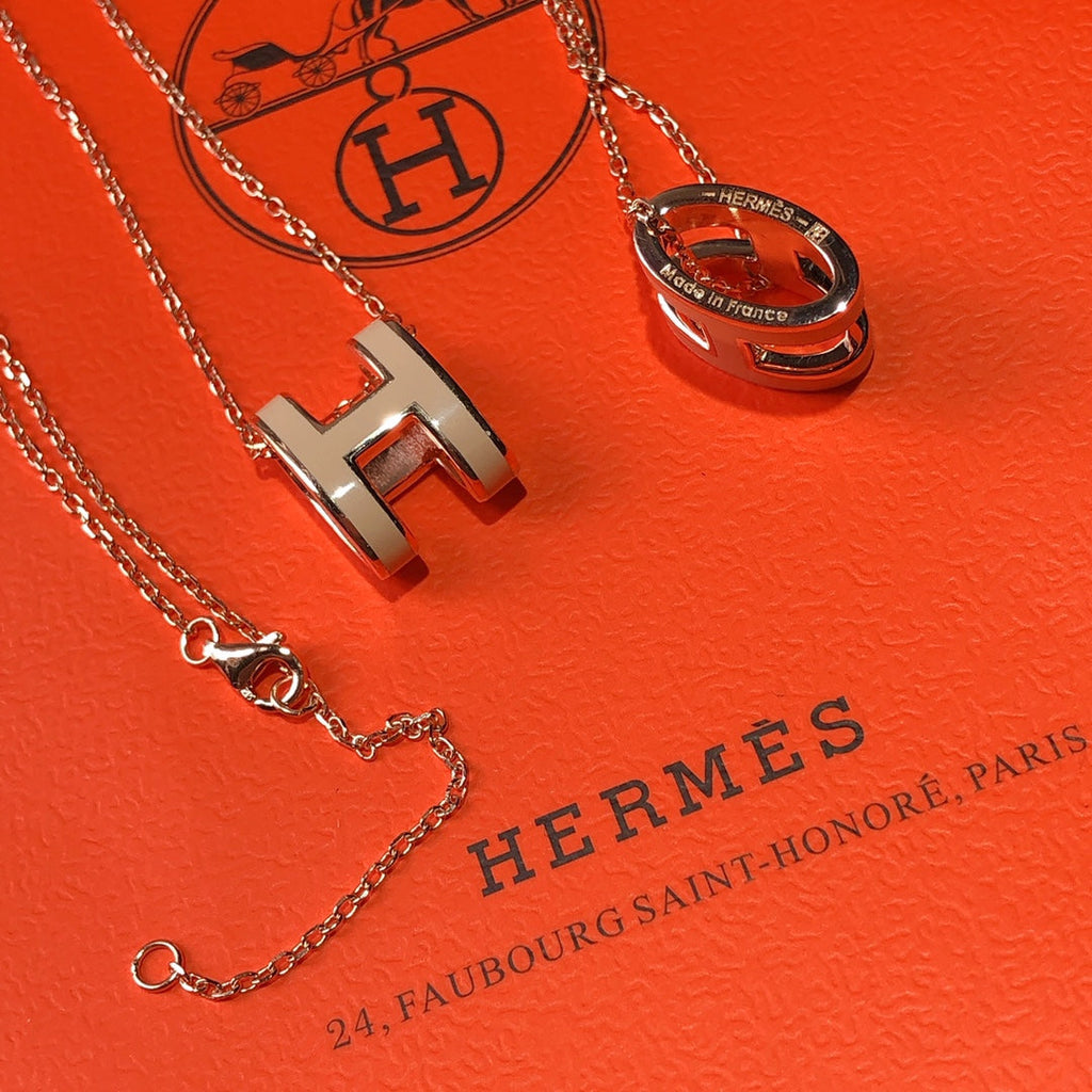 Hermes Mini Pop Grey Necklace