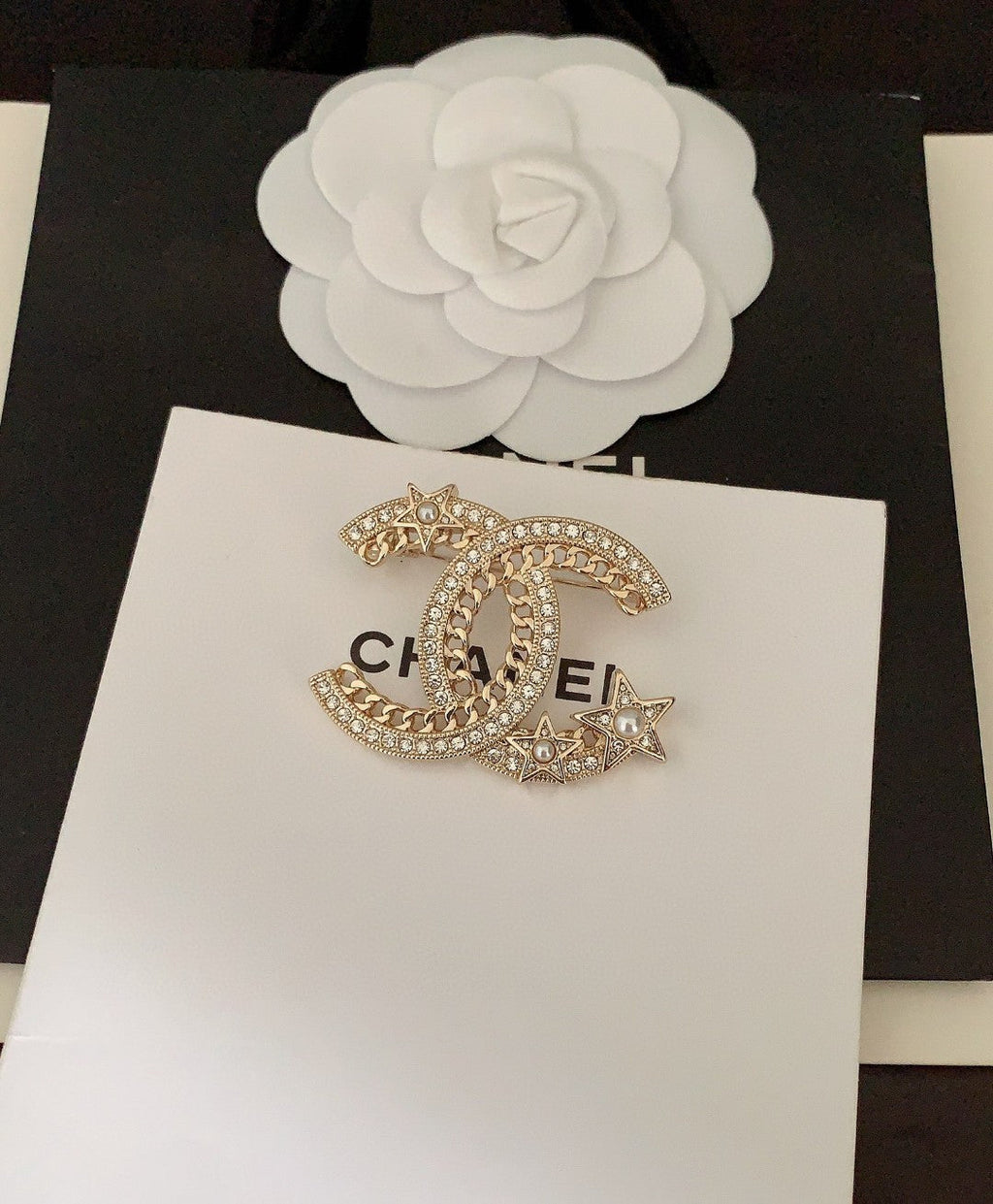Chanel Star Crystal Brooch