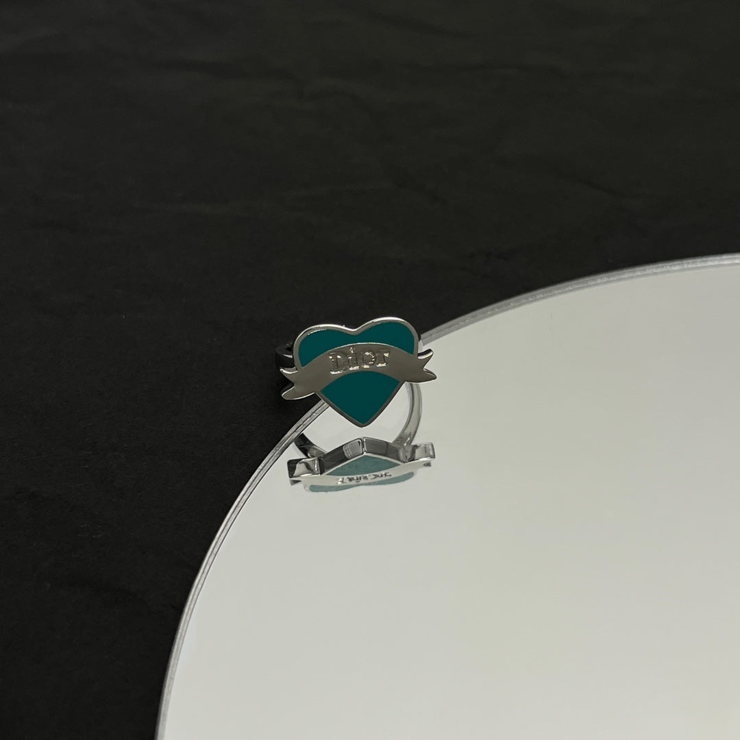 Dior Blue Heart Ring - 18K White Gold
