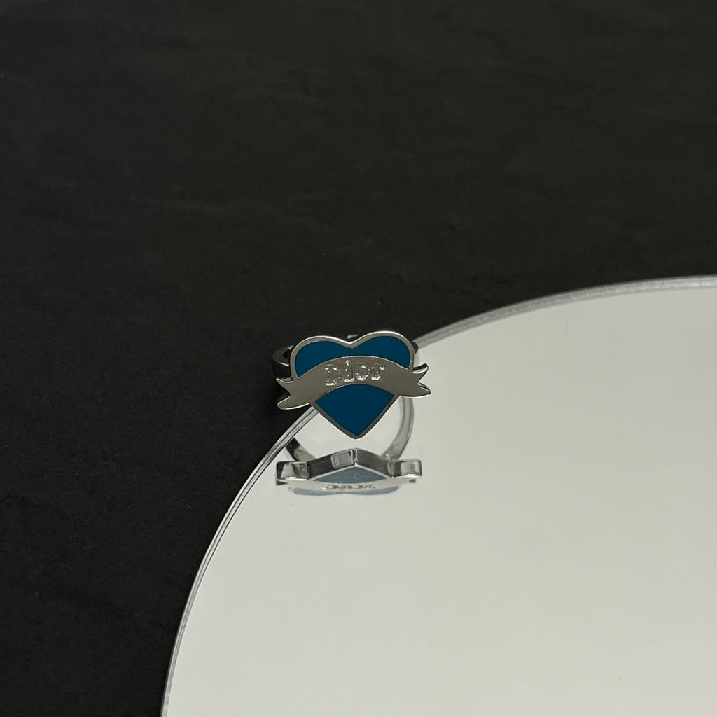 Dior Blue Heart Ring - 18K White Gold